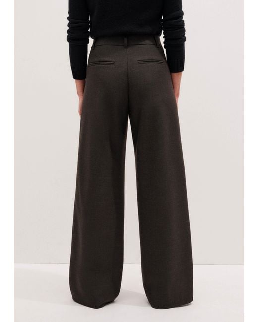ME+EM Black Contrast Side Stripe Relaxed Pant