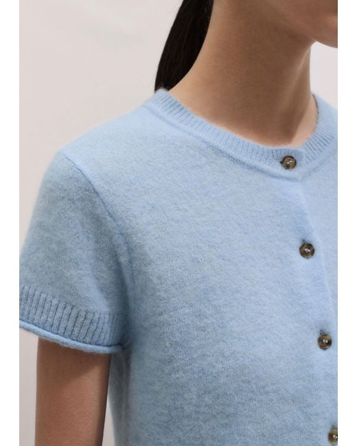 ME+EM Blue Alpaca Button-Through Knit Baby Tee