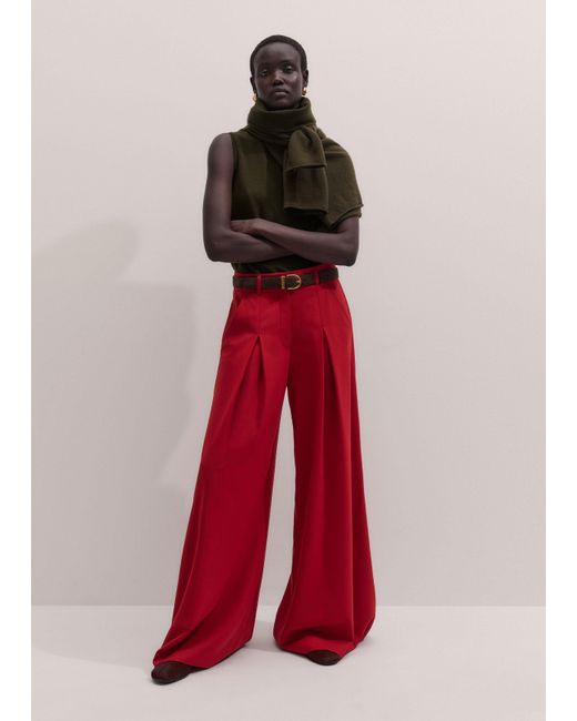 ME+EM Red Very Wide-Leg Pant