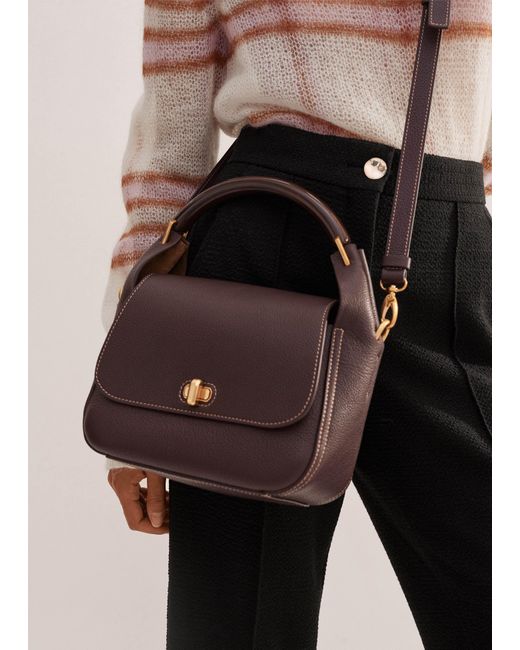 ME+EM Black Resin Handle Crossbody Bag