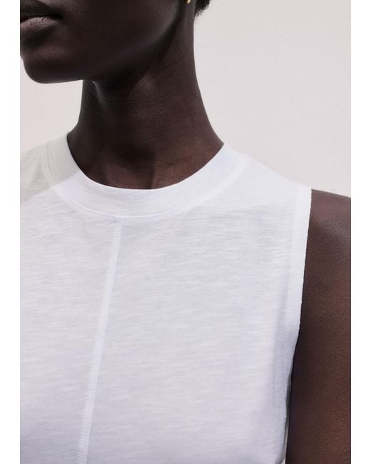 ME+EM White Racer Back Swing Top