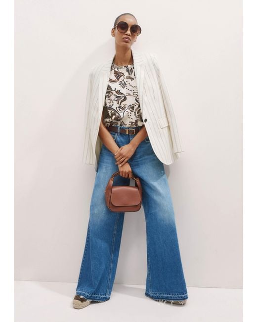 ME+EM Natural Silhouette Print Box Tee