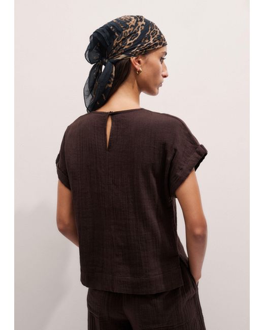 ME+EM Multicolor Cheesecloth T-Shirt
