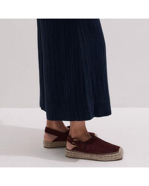 ME+EM Blue Wide-Leg Crop Pant