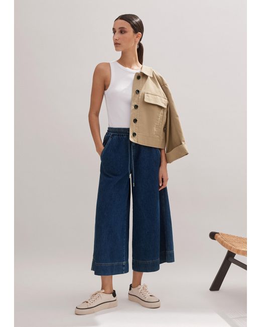 ME+EM Blue Pull-On Travel Jean