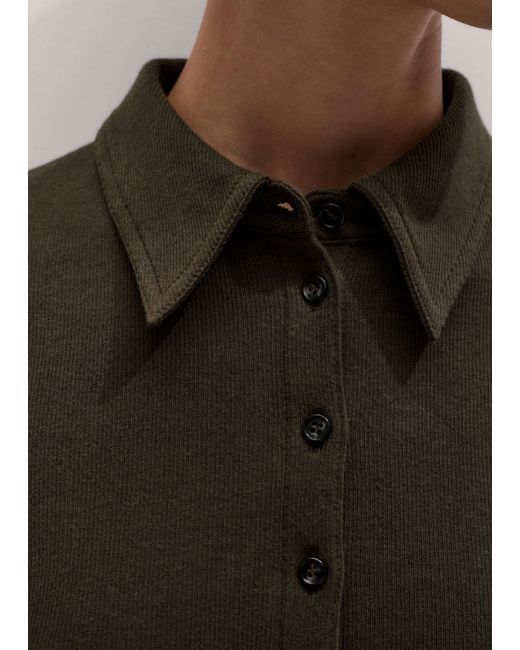 ME+EM Green Ultimate Rib Shirt Rich