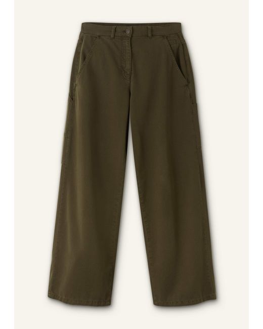 ME+EM Green Relaxed Casual Boyfriend Pant