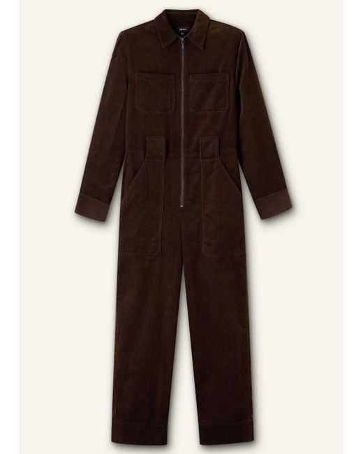 ME+EM Black Soft Cord Jumpsuit + Belt Warm