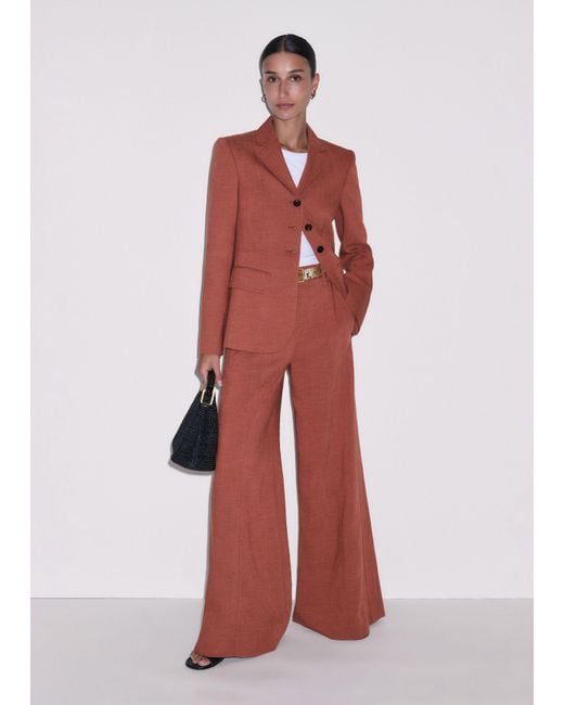 ME+EM Red Slim Fit Contour Blazer