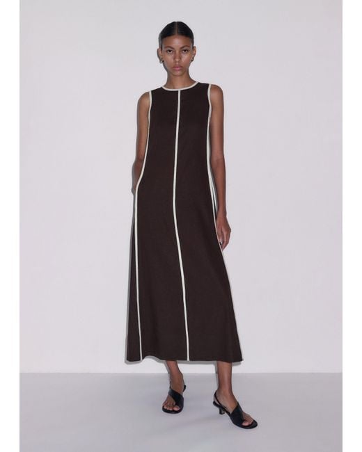 ME+EM Multicolor Creaseless Linen Effortless Summer Maxi Dress-Light Cream