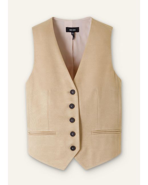 ME+EM Natural Elevated Evening Metallic Waistcoat