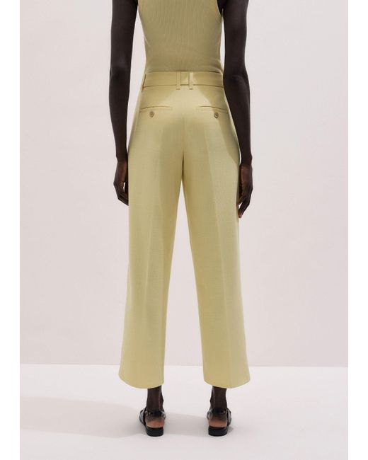 ME+EM Natural Tailored Straight Crop Trouser
