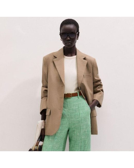 ME+EM Green Wide-Leg Pant