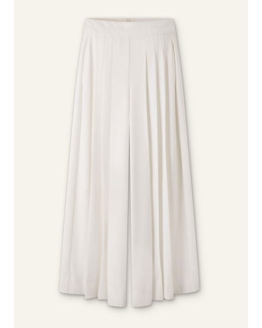 ME+EM White Satin Back Crepe Wide Leg Trouser