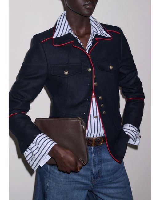 ME+EM Blue Stripe Relaxed Forever Shirt Soft