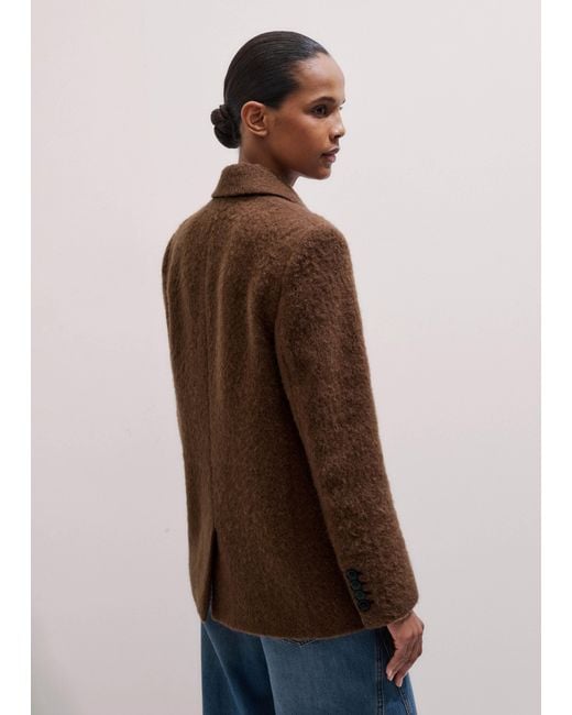 ME+EM Brown Luxe Relaxed Blazer