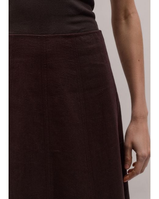 ME+EM Multicolor Crease-Less Linen Panelled Maxi Skirt