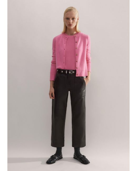 ME+EM Black Engineered-Leg Trouser