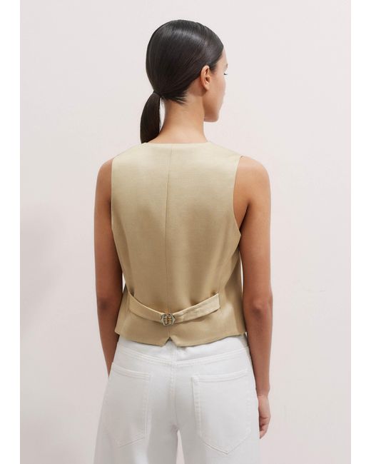 ME+EM Natural Elevated Evening Metallic Waistcoat