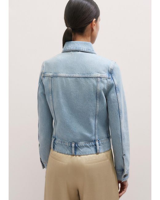 ME+EM Blue Shrunken Denim Jacket