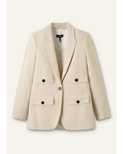 ME+EM Natural Luxe Cord Sharp Shoulder Blazer