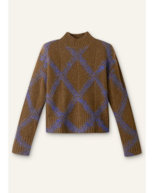 ME+EM Black Statement Textured Argyle Jumper