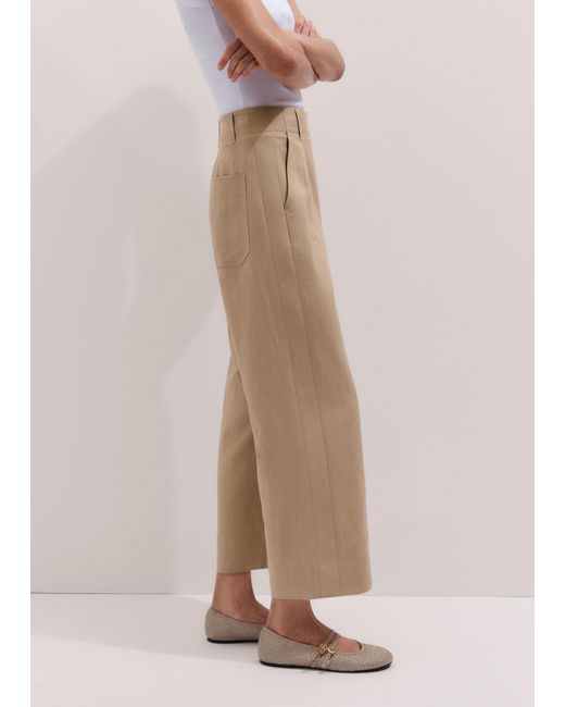 ME+EM Natural Straight Crop Trouser