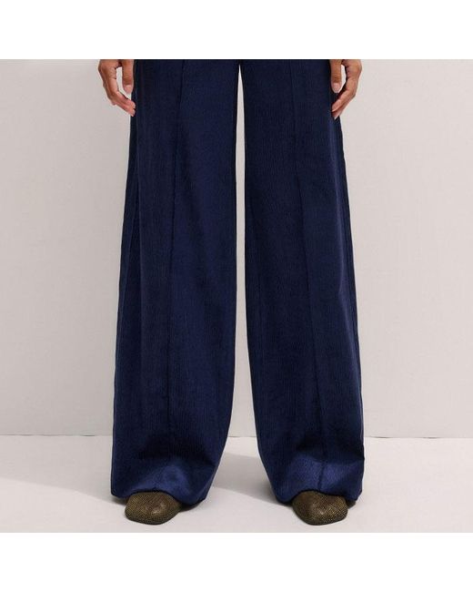 ME+EM Blue Luxe Cord Pant