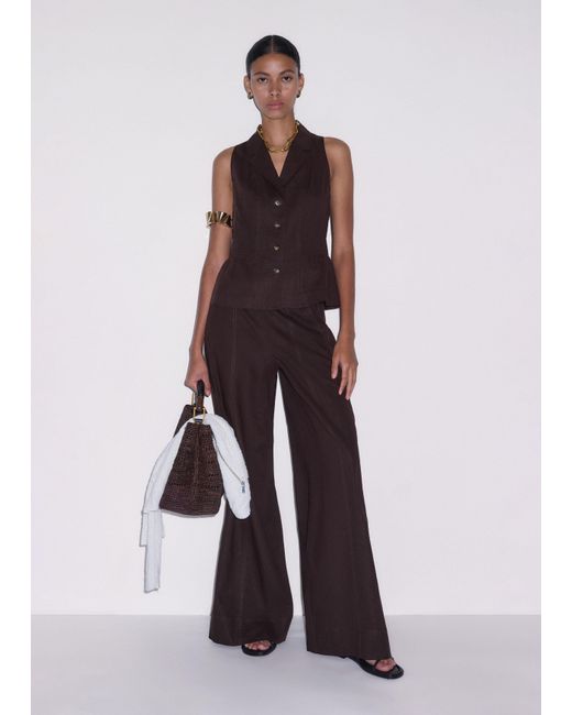 ME+EM Brown Soft Sculpt Vest