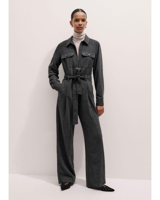 ME+EM Multicolor Flannel Work Appropriate Boiler Suit