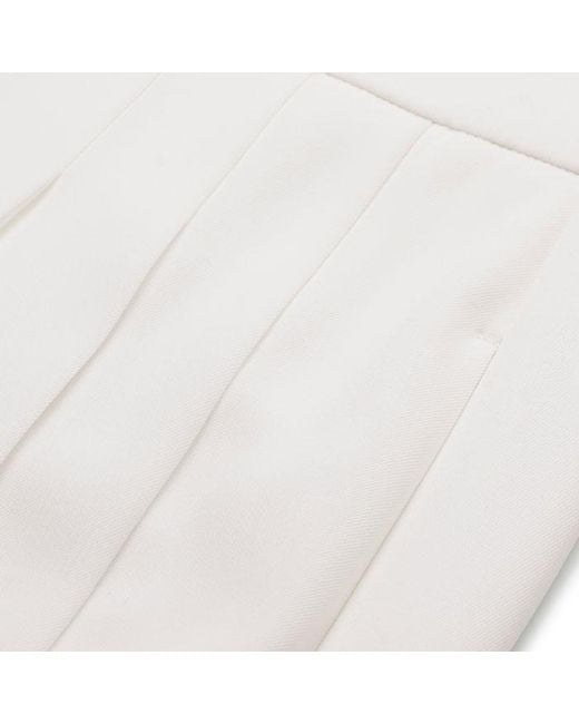 ME+EM White Satin Back Crepe Wide Leg Trouser