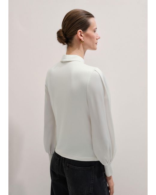 ME+EM Natural Fluid Sleeve Layering Blouse