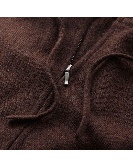 ME+EM Brown Cashmere Sleeveless Relaxed Zip Hoody Espresso