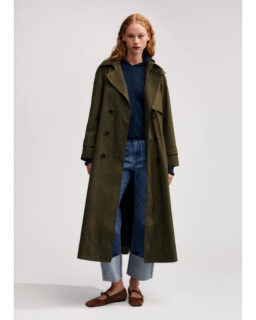 ME+EM Multicolor Oversized Cotton Trench Coat