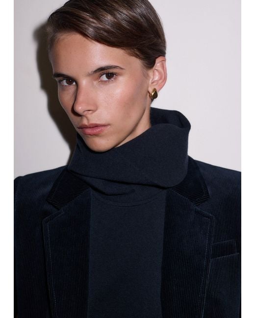 ME+EM Black Merino High Neck Straight Vest