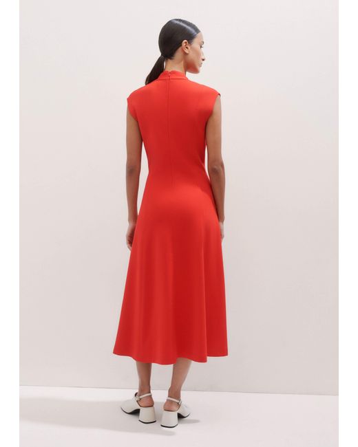 ME+EM Red Travel Tailoring Seam Detail Midi Dress