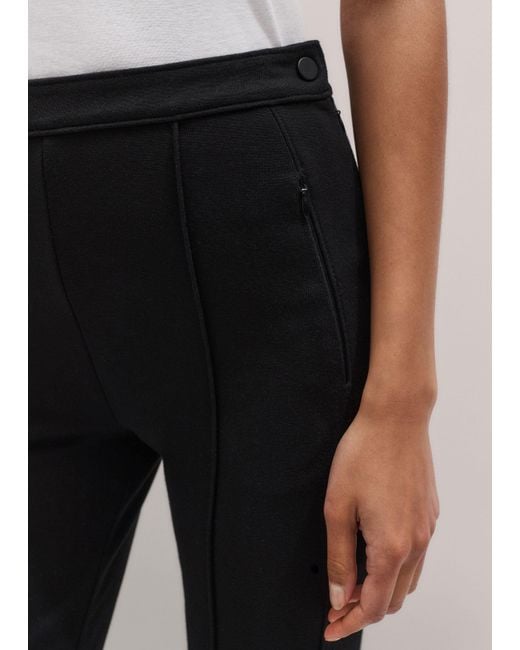 ME+EM Black Vented Hem Slim Pant