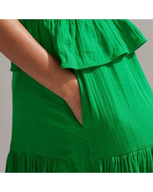 ME+EM Green Cheesecloth Maxi Dress