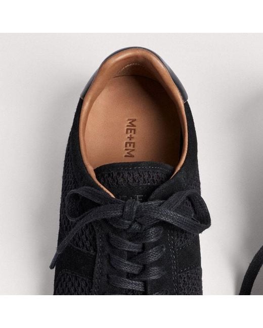 ME+EM Black Retro Runner Sneaker