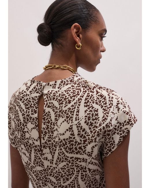 ME+EM Multicolor Bias Cut Speckled Bloom Print Maxi Dress-Light Cream