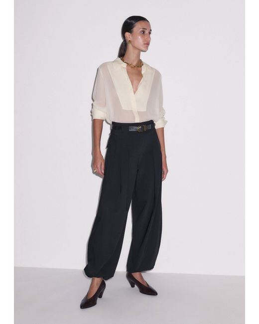 ME+EM Natural Pleated Balloon Pant