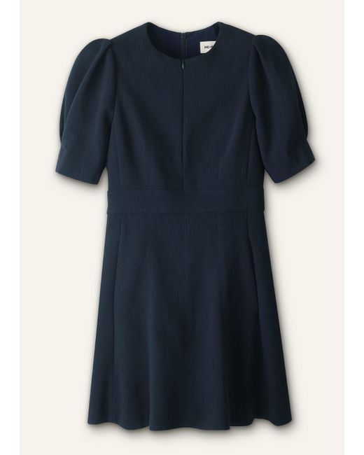 ME+EM Blue Panelled Fit And Flare Short Dress