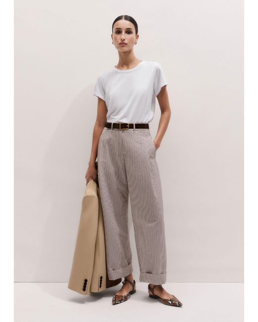 ME+EM Gray Summer Clever Pant