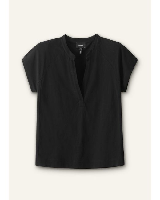 ME+EM Blue Open Placket Swing Top
