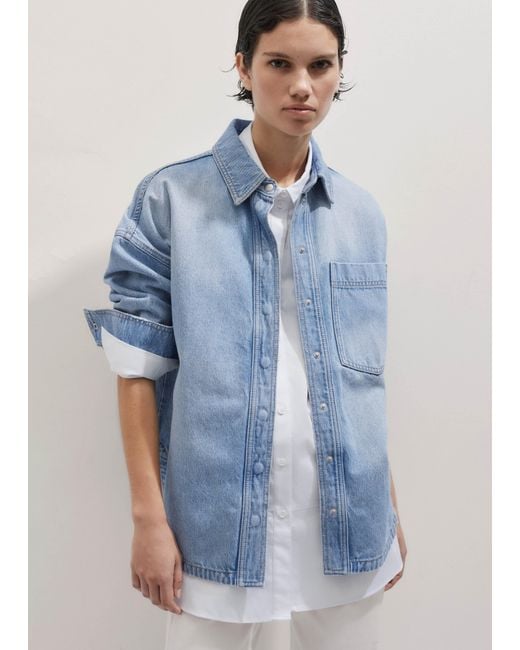 ME+EM Blue Oversized Denim Shacket