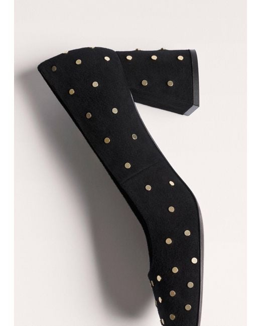 ME+EM Black Stud Block Heel