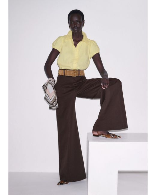 ME+EM Multicolor High Waist Wide-Leg Trouser