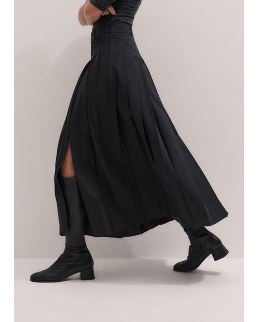 ME+EM Black Low Block Knee High Stretch Boot