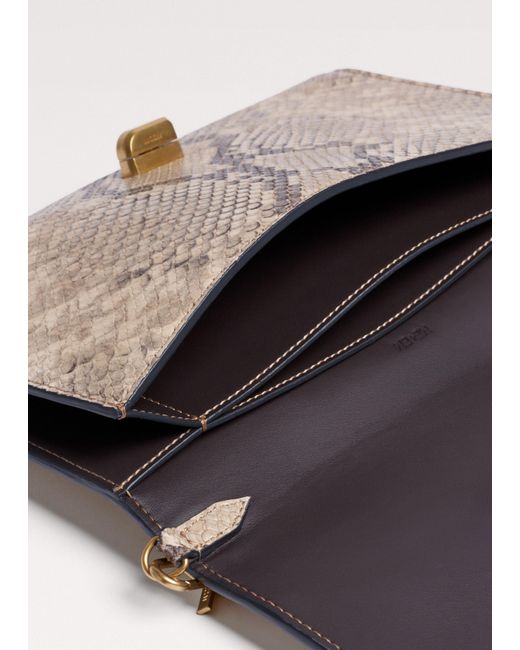 ME+EM Blue Snake Embossed Envelope Clutch-Off
