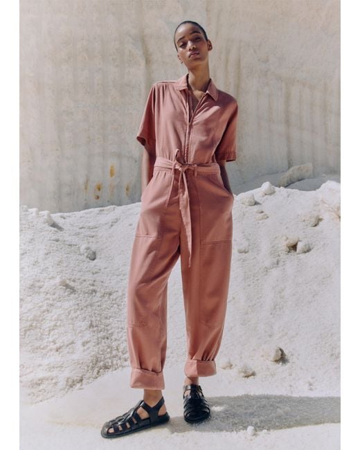 ME+EM Multicolor Washed Fluid Jumpsuit